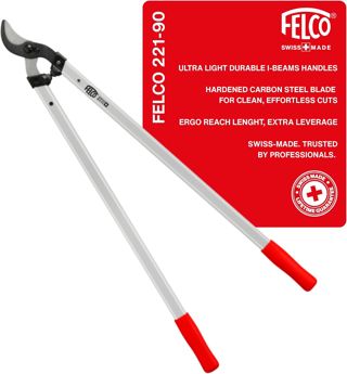 FELCO 221-90 Sécateur à deux mains avec une longueur totale de 90 cm, tête de coupe tirante