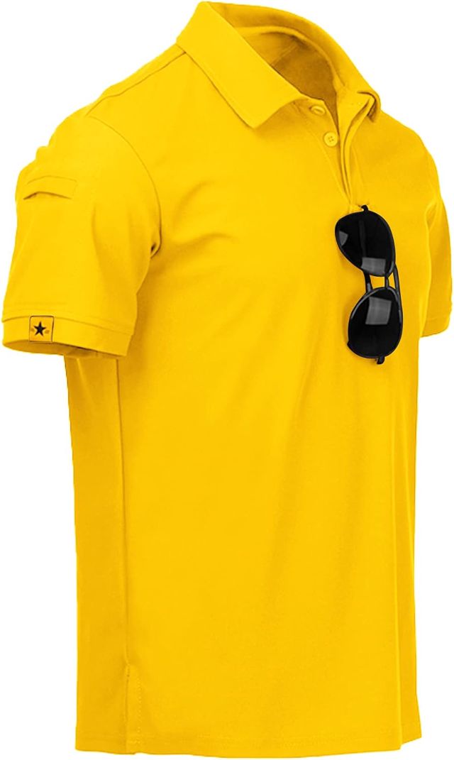 JACKETOWN Polo Hommes Manches Courtes Séchage Rapide Polos pour Hommes Patte de Golf Tennis T-Shirts Sport Chemise Basic Regular Fit Polo