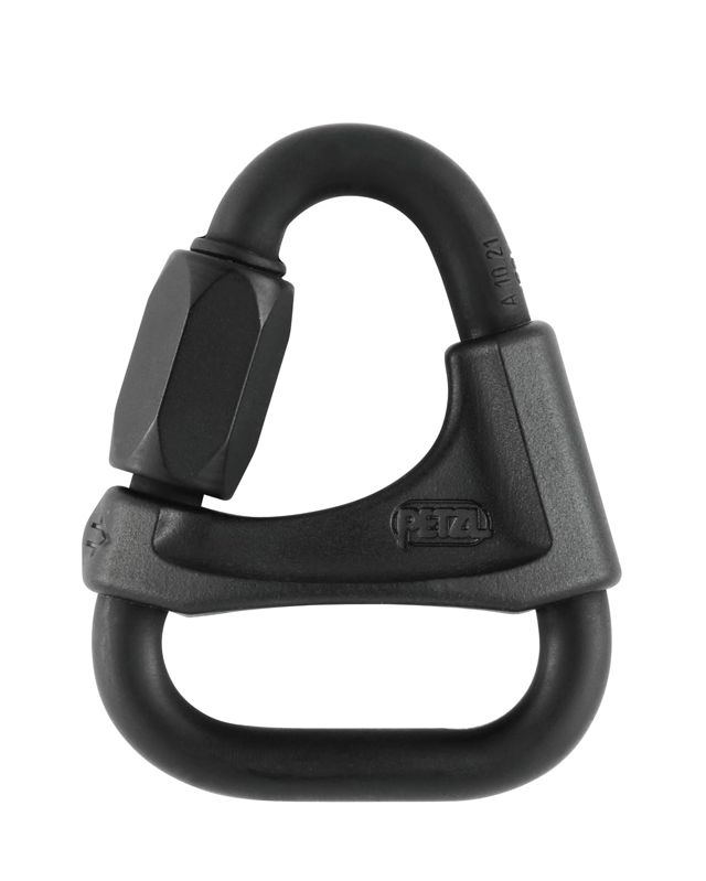 PETZL Maillon Rapide Triangulaire Acier P11 8BN Delta, 8 mm, Noir