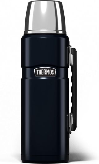 THERMOS 123167 Acier inoxydable, Durable,Portable King Bouteille INOX Bleu 1,2 L
