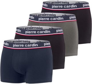 Pierre Cardin Underwear Boxer Homme Coton, Caleçon Homme Naturel et Hypoallergénique (Lot de 4)