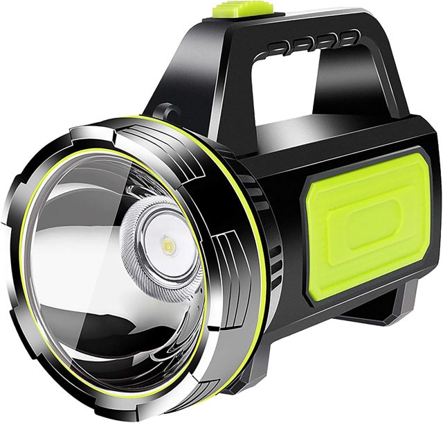 Lampe de poche LED rechargeable, puissante lampe de poche rechargeable par USB, lampe de poche portable, lampe de recherche LED super lumineuse, lampe à main étanche pour camping, lampe de