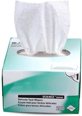 Lot de 280 lingettes de nettoyage à fibre optique anti-statique pour équipement de nettoyage