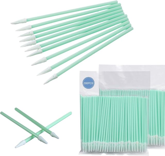 Lot de 100 cotons-tiges de nettoyage, pointes en mousse, tampons de nettoyage polyvalents, bâtonnets de nettoyage en mousse pour appareil photo, imprimante à jet d'encre, tête d'impression, équipement