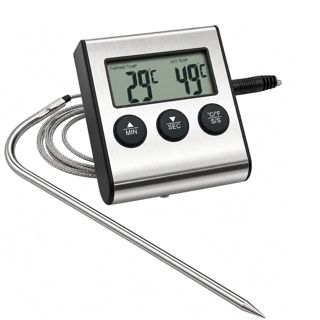 Thermomètre pour Viande Numérique à Inoxydable Sonde avec Grand Écran LCD