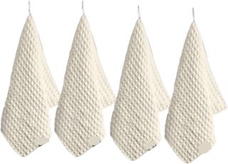 Chiffon pour barista Lot de 4 chiffons nettoyage ultra absorbants for bar à café, forme carrée, for machine domestique(4pcs White)