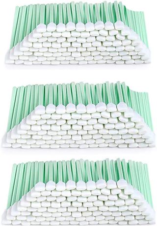 300X Bâtonnets de Nettoyage en Mousse, D'écouvillon en Mousse pour Imprimante à Jet d'Encre,Tête d'Impression,Caméra, Lentille Optique, Vert
