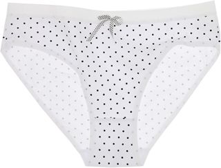 Lot de Culotte Femme Taille Haute Femme Femme Coton Basique sous-Vêtements Bikini Polka Culotte Culottes Femmes Dim