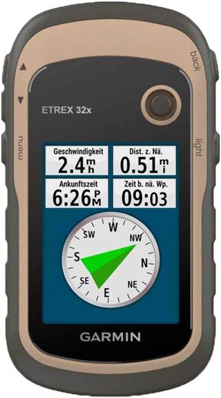 Garmin - eTrex 32x - GPS de randonnée avec cartographie TopoActive Europe préchargée avec Routes et sentiers routables - Compas électronique et altimètre barométrique - Vert