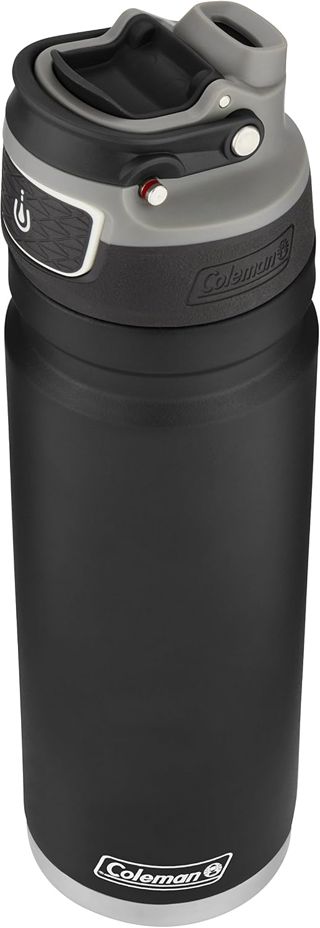 COLEMAN FreeFlow Autoseal Water Bottle 24oz Black Stainless Steel Insulated