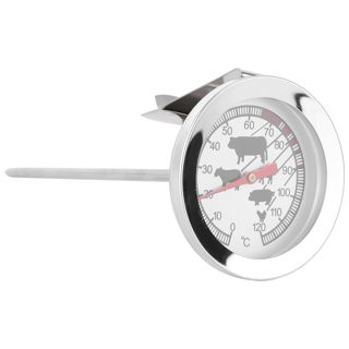 ABOOFAN Thermomètre Protection Inoxydable pour Barbecue Blanc en Acier Mesure Précise Température Éclats et Cuisine et Grillades