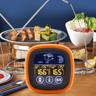Thermomètre Numérique pour Four, Thermomètre de Cuisine, Thermomètre à Viande avec Sonde