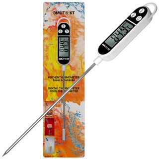 1 thermomètre de cuisine (numérique) pour aliments et boissons (de -50 °C à +300 °C) BMUT KT, pour barbecue, viande, thé, eau