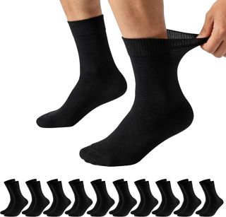 6/10 Paires de Chaussettes Homme, Chaussettes Femme, Chaussettes de Sport Rétro en Coton, Classiques Confortable Respirantes
