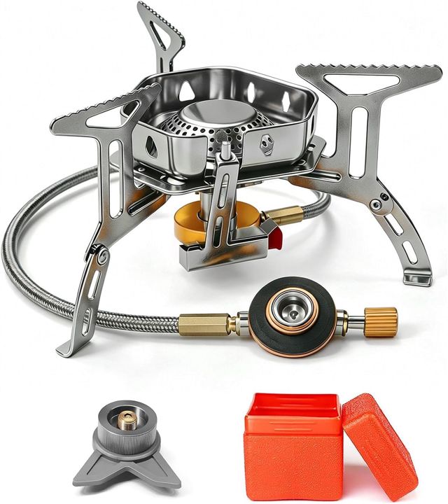 AUTOPkio Réchaud Camping à Gaz, 3500W Portable Brûleur Camping