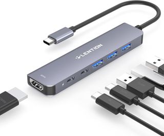 LENTION Hub USB C HDMI 4K@60Hz, PD 100W, 3 USB 3.0 Port de Données USB C