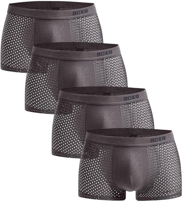 BOXR Underwear Boxers en Bambou - Lot de 4 - Doux comme de la Soie et Respirants (S-3XL)