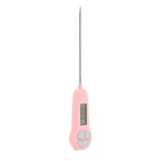 SEWACC Thermomètre Numérique Portable Cuisine Rose Sonde en Acier Inoxydable, Lecture Instantanée pour Cuisson et Friture, Précis pour Liquides et Solides