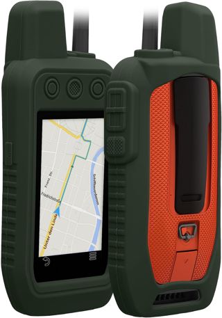 kwmobile Étui Compatible avec Garmin Alpha 300 / Alpha 200 - Housse de Protection en Silicone pour Navigateur GPS Pédestre - Orange