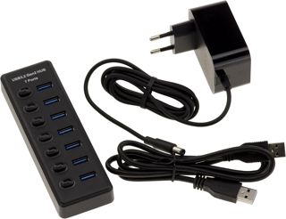 KALEA-INFORMATIQUE Hub USB 3.2 10G 7 Ports avec interrupteurs