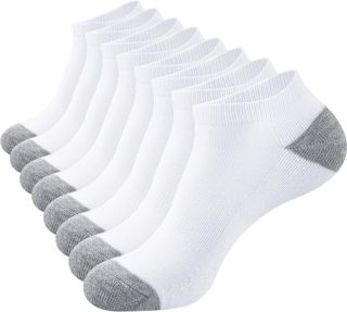 SockWaddles 8 Paires Chaussettes Basses de Running Homme Femme, Socquettes de Sport Respirantes, Anti-ampoules avec Amorti