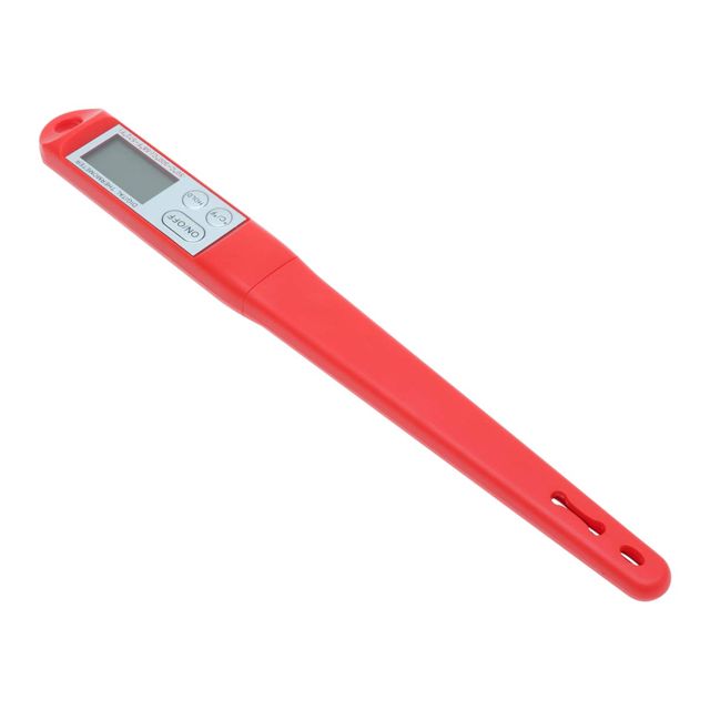 Thermomètre de Cuisson Numérique Ch-107, Sonde Acier Inoxydable Rouge