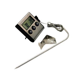 Alipis Thermomètre à Viande Barbecue en Acier Inoxydable avec Clip Précis pour Cuisson au Four et Gril, Outil la Cuisine Fiable pour Cuisson, Accessoire Pâtisserie Polyvalent