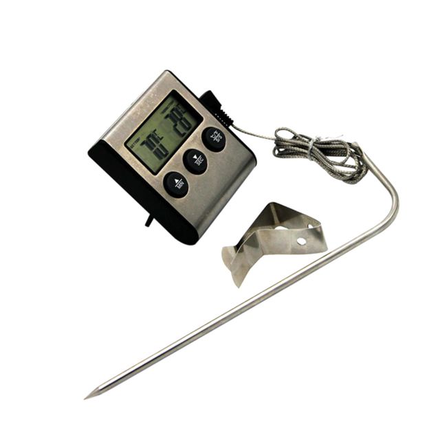 Alipis Thermomètre à Viande Barbecue en Acier Inoxydable avec Clip Précis pour Cuisson au Four et Gril, Outil la Cuisine Fiable pour Cuisson, Accessoire Pâtisserie Polyvalent
