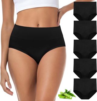 FALARY Culotte Femme Bambou Taille Haute Ventre Plat Slip Léger Lot de 5