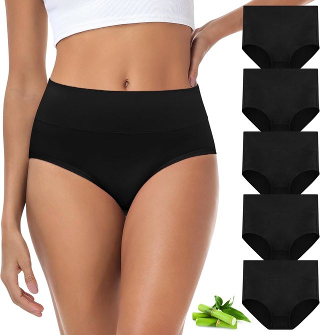 FALARY Culotte Femme Bambou Taille Haute Ventre Plat Slip Léger Lot de 5