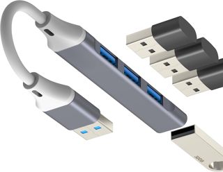 Hub USB 3.0 Adaptateur vers PC Prise Port Multiprise Multi Double Ports Macbook Multiple Portable Accessoires Carte Lecteur Ordinateur Souris Répartiteur Disque Multiport Clé Commutateur Informatique