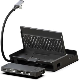 SAVAGE RAVEN by Skull & Co. OneDock Portable Dock with Detachable USB Hub HDMI TV Adapter for SteamDeck/OLED, ROG Ally/X, Xbox Ally/X, Black, with Extension Cable