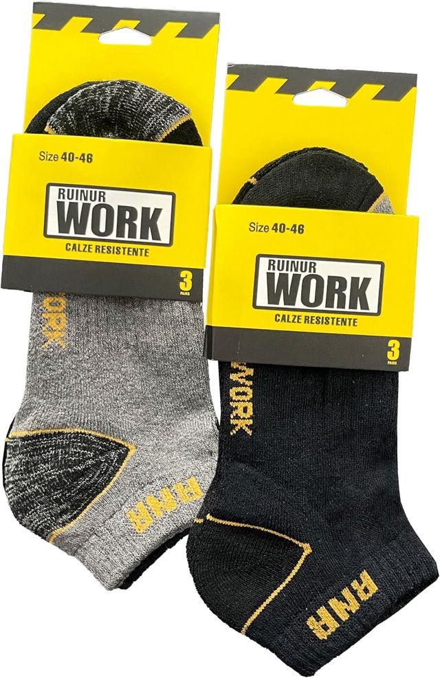 ZSUN Chaussettes de travail pour homme pour chaussures de sécurité renforcées sur talon taille 40-46, art. 4046