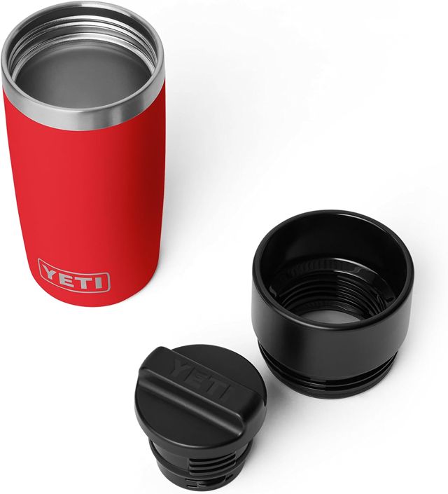 YETI Rambler Travel Bottle, Vacuum Insulated Stainless Steel Coffee Flask with Leakproof Hotshot Commuter Cap, Black Forest Green, 12 oz (355 ml)