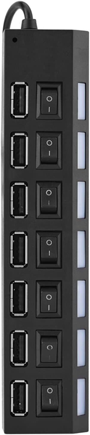 Annadue 7 Ports Hub USB 2.0 480Mbps pour Ordinateur