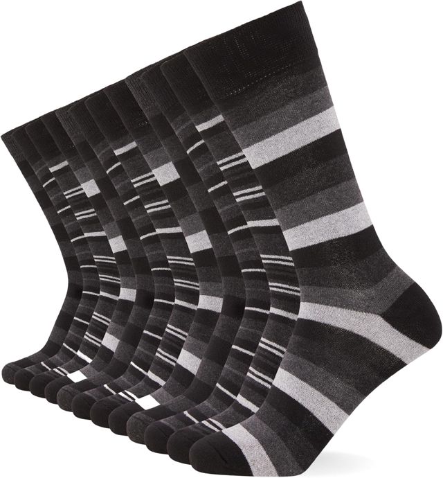 FM London Lot de 12 Chaussettes Homme Respirantes, Style Élégant