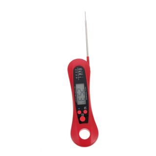 Thermomètre à Viande Pliable Numérique Cuisine Bbq Rouge