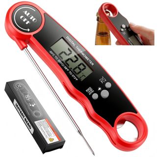 Thermomètre à viande numérique Snorthy pour la cuisine, avec rétroéclairage, étanche (IPX6) et magnétique, thermomètre à viande à lecture instantanée avec sonde pliable, idéal pour la cuisine, les gri