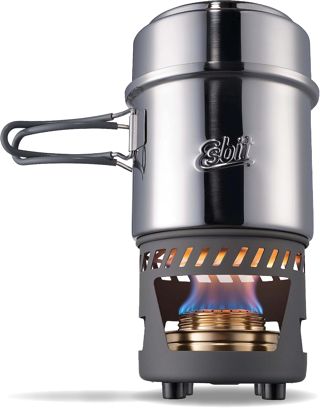 Esbit Kit de Cuisine à Alcool | Format Compact | Grande et Petite Casserole | Camping, randonnée, Cuisine en Plein air