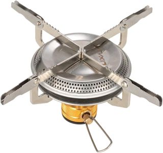 Lixada Réchaud à gaz de camping, portable, petit réchaud à gaz 3500 W, sac à dos pliable avec sac de rangement, pour camping, randonnée, barbecue, pique-nique