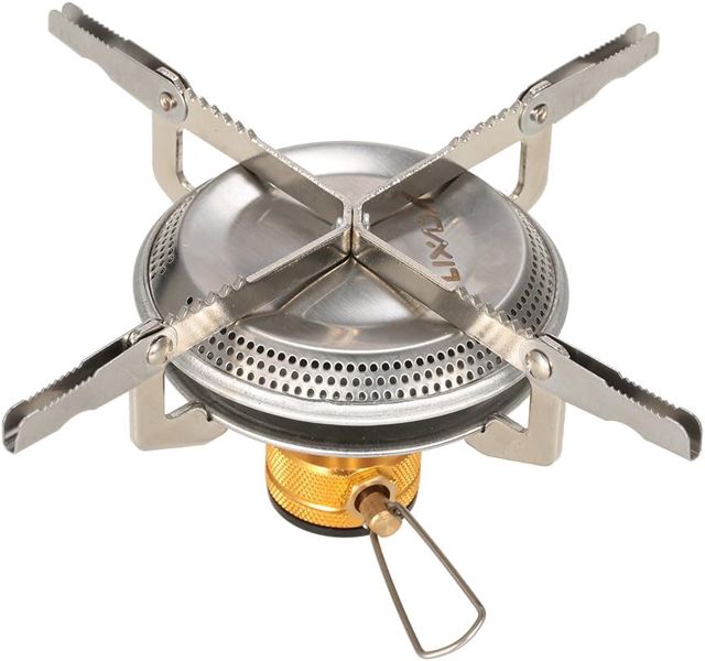 Lixada Réchaud à gaz de camping, portable, petit réchaud à gaz 3500 W, sac à dos pliable avec sac de rangement, pour camping, randonnée, barbecue, pique-nique