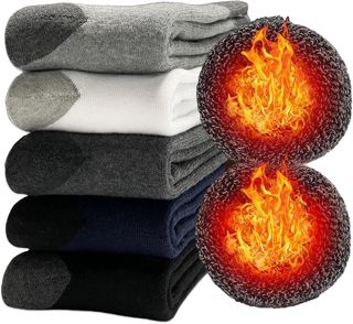 MOSOTECH 5 Paires Chaussettes Chaudes Homme Thermiques épaisses en éponge