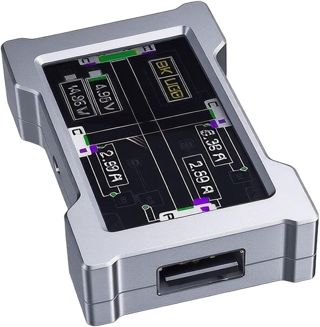 Hub USB alimenté par répartiteur 4 ports avec écran d'affichage LED, corps en aluminium, données rapides pour ordinateur de bureau (argent)