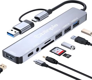 Hub USB C 8 en 2, USB 3.0 Multiport pour MacBook