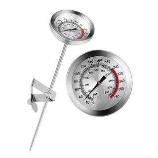 TOYANDONA Thermomètre de Cuisine Acier Inoxydable pour Barbecue et Friture de Température Précise pour Viande Huile et Grillades Usage Domestique et Extérieur