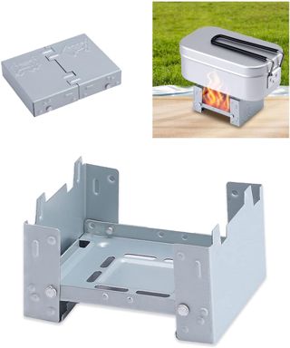 Réchaud à alcool pliable - Brûleur de poche épais et solide - Mini réchaud de camping - Pour camping, randonnée, pique-nique, barbecue