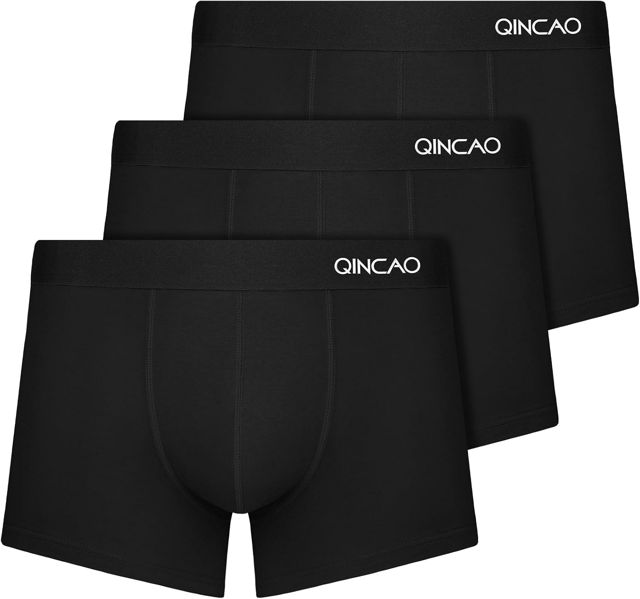 QINCAO Boxer Homme Lot de 3 Voyage Emballage Compact Confortable Respirant