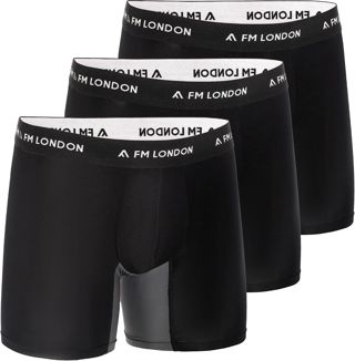 FM London FM London (Lot de 3) Boxers Hommes en Fibre de Bambou avec Bandes Anti-frottement Bikini Homme (Lot de 3)