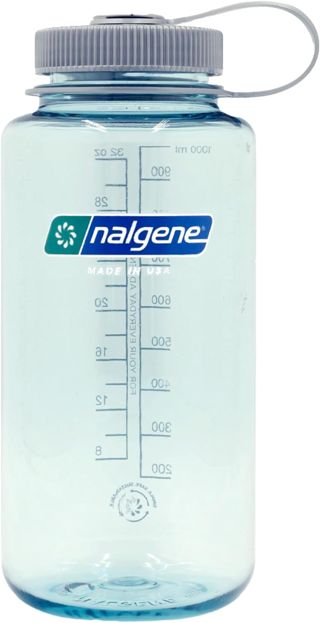 Nalgene Sustain Tritan Bouteille d'eau sans BPA fabriquée avec des matériaux dérivés de 50% de déchets plastiques, 946 ml, large ouverture, écume de mer