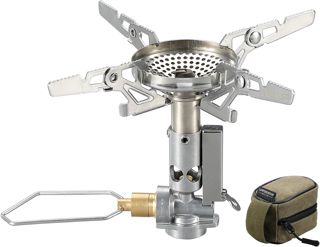 Campingmoon Réchaud compact pliable avec micro régulateur avec 4Flex et allumeur XD-2F